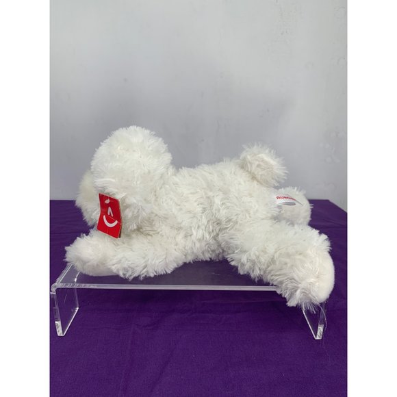 Aurora Flopsie - 12" Bonita White Laying Maltese Plastic Eyes and Nose - Picture 4 of 13